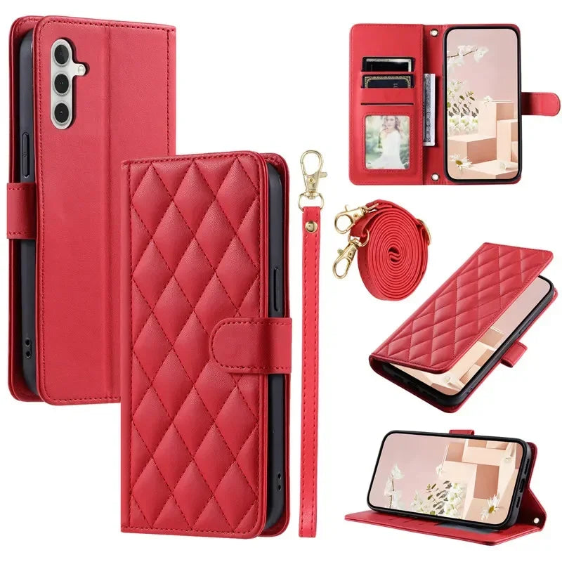 Wallet Card Flip Leather Galaxy A Case - DealJustDeal