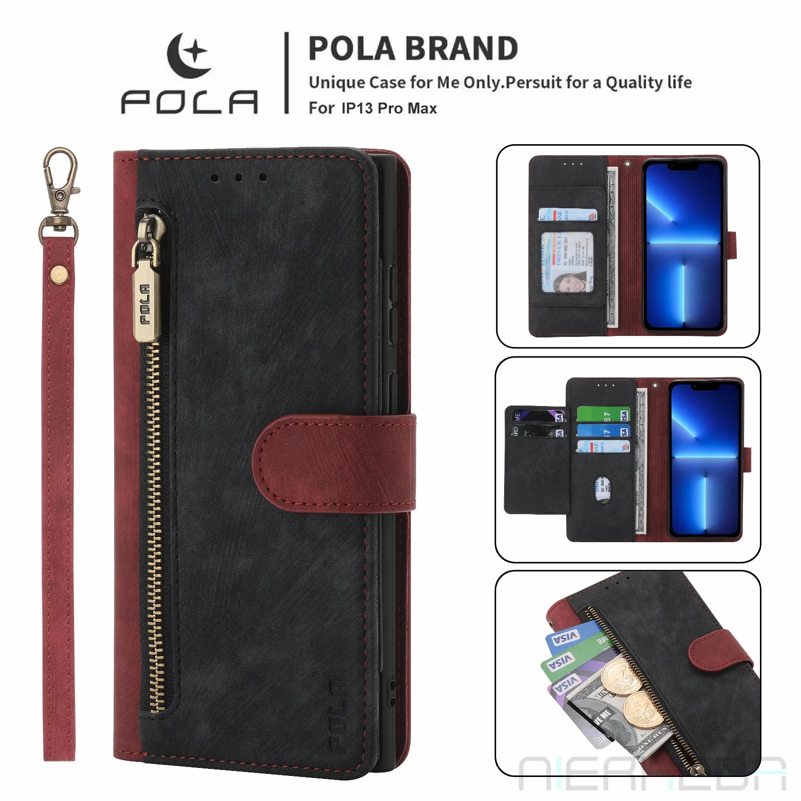 Flip Wallet Anti-Theft Brush Leather Galaxy M Case - DealJustDeal