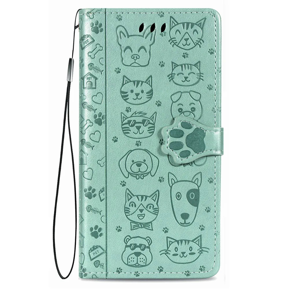 Flip Cat Dog Wallet Leather Google Case - DealJustDeal