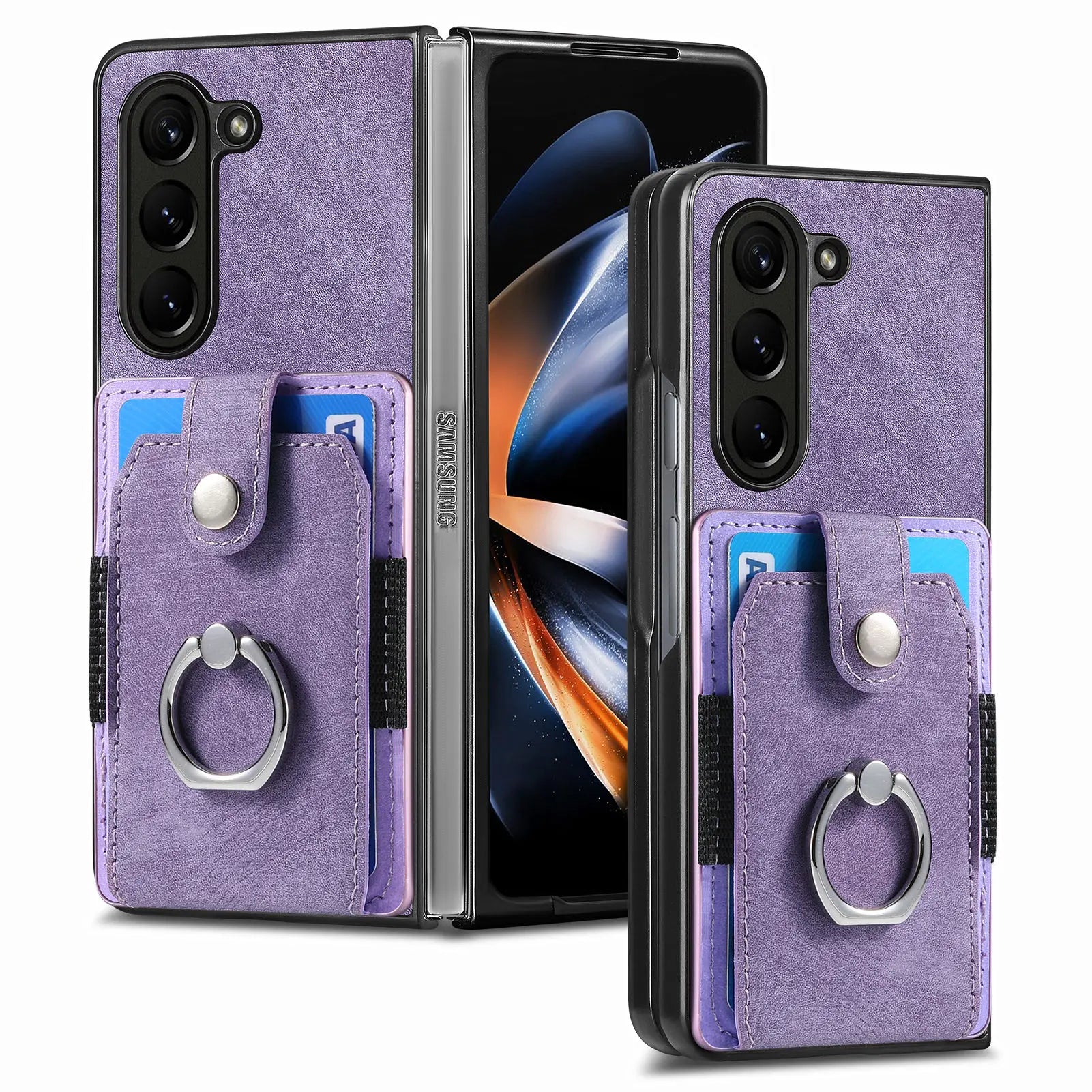 Ultra Thin Anti-Drop Magnetic Leather Wallet Galaxy Z Fold Case - DealJustDeal