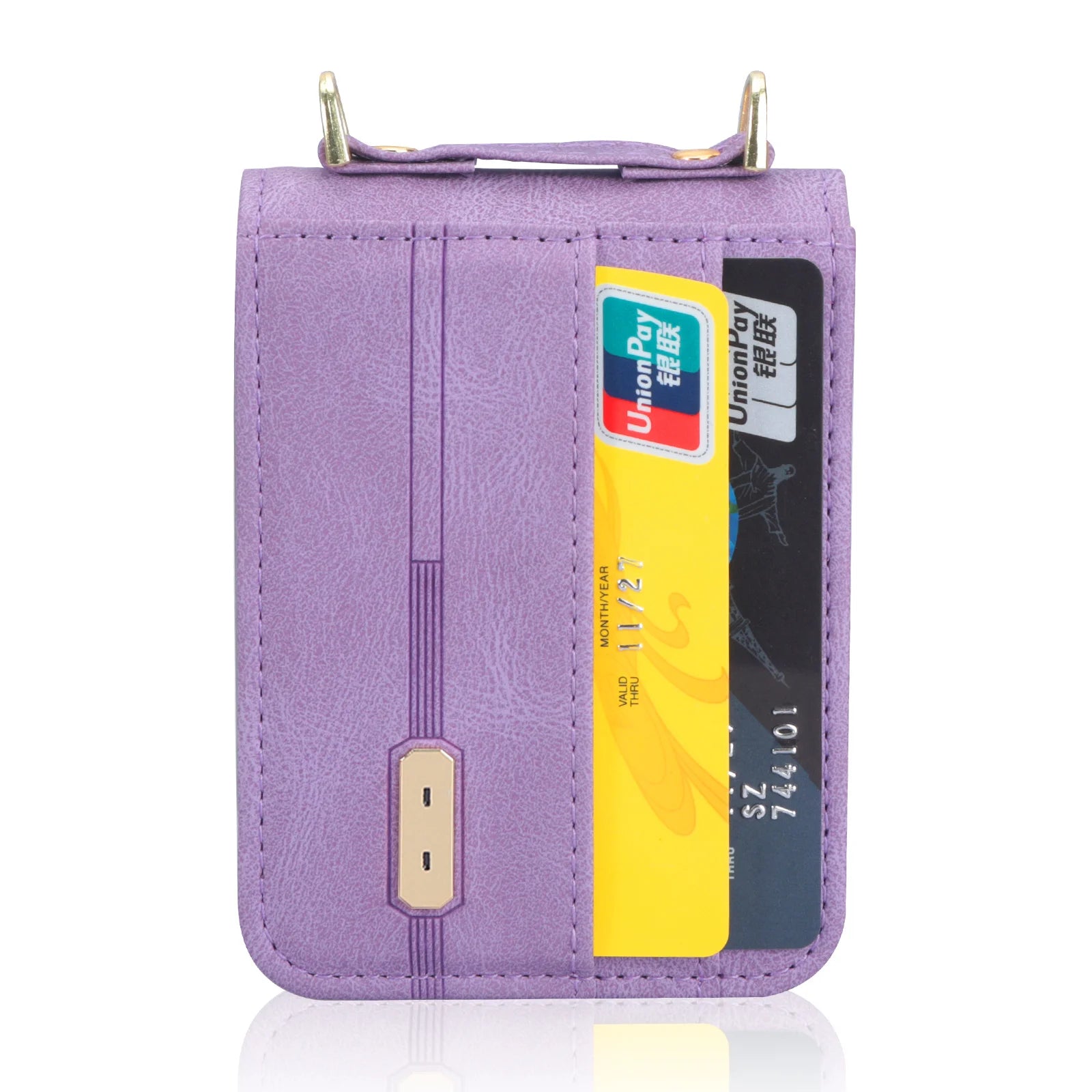 Leather Card Slot Galaxy Z Flip Case - DealJustDeal