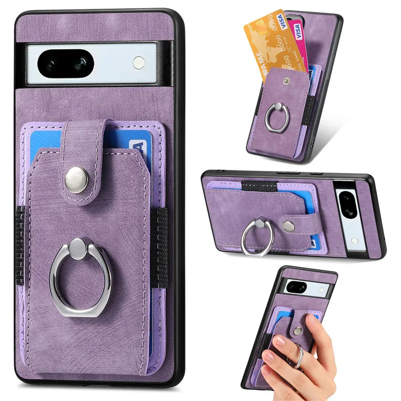 Magnetic Car Holder Wallet Leather Google Case - DealJustDeal