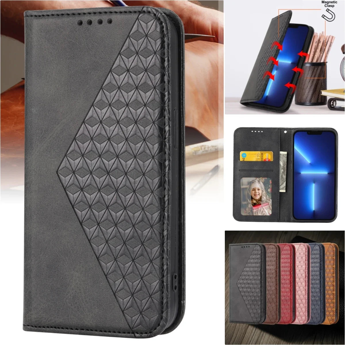 Flip Leather Wallet Galaxy A and M Case - DealJustDeal