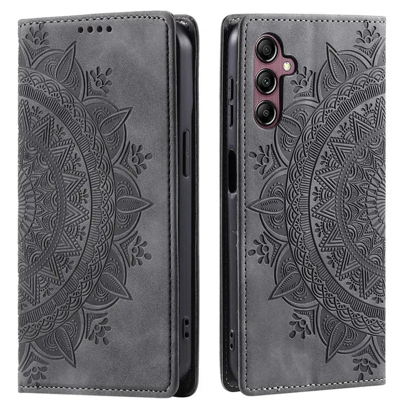 Magnetic Flip Wallet Leather Galaxy A Case - DealJustDeal