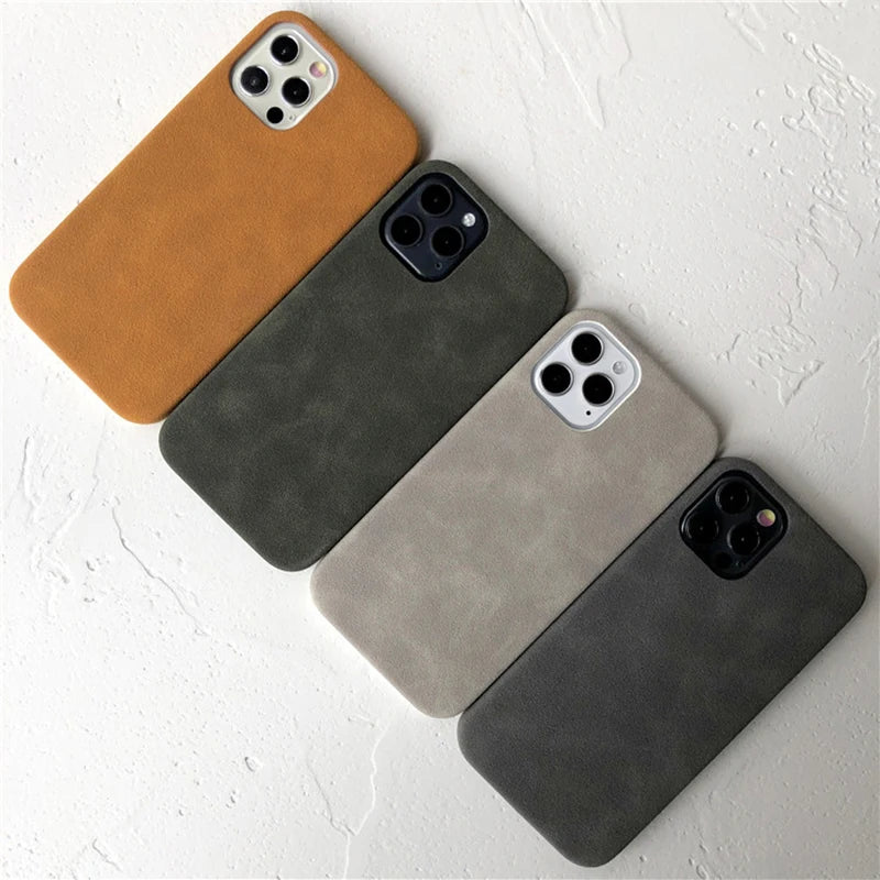 anti-skid Ultra thin Suede Texture leather iPhone Case - DealJustDeal