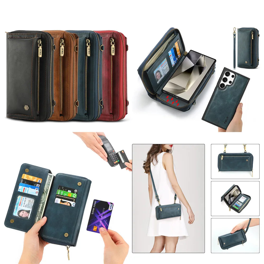 Crossbody Wallet Leather Galaxy S and Note Case - DealJustDeal