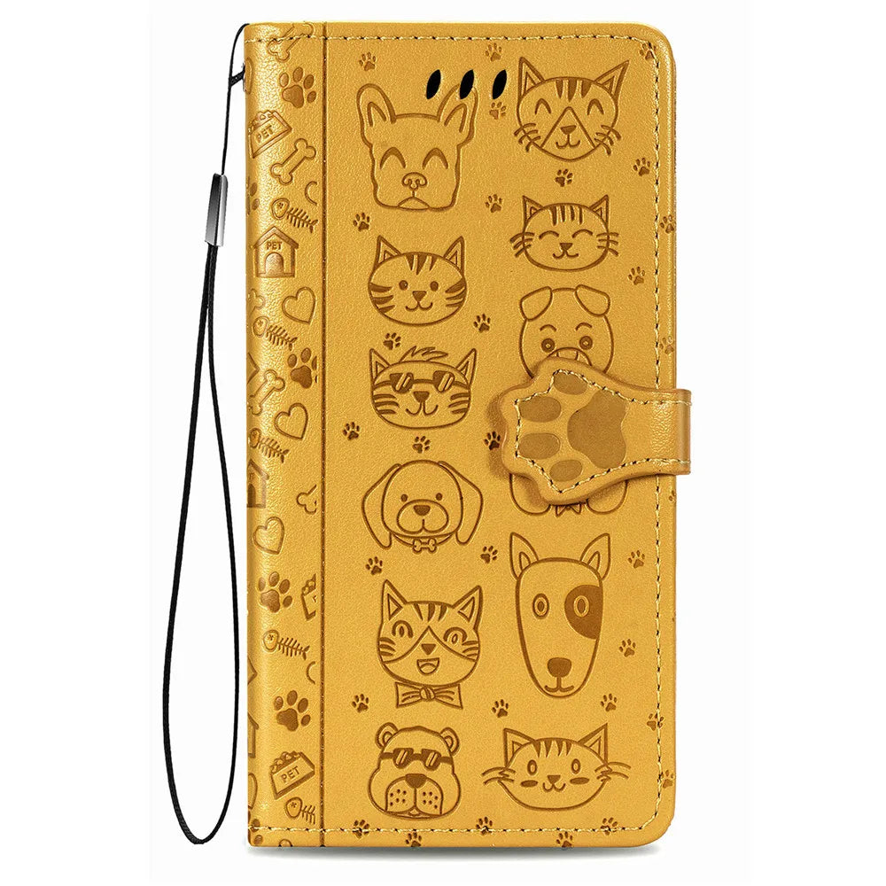 Flip Cat Dog Wallet Leather Google Case - DealJustDeal