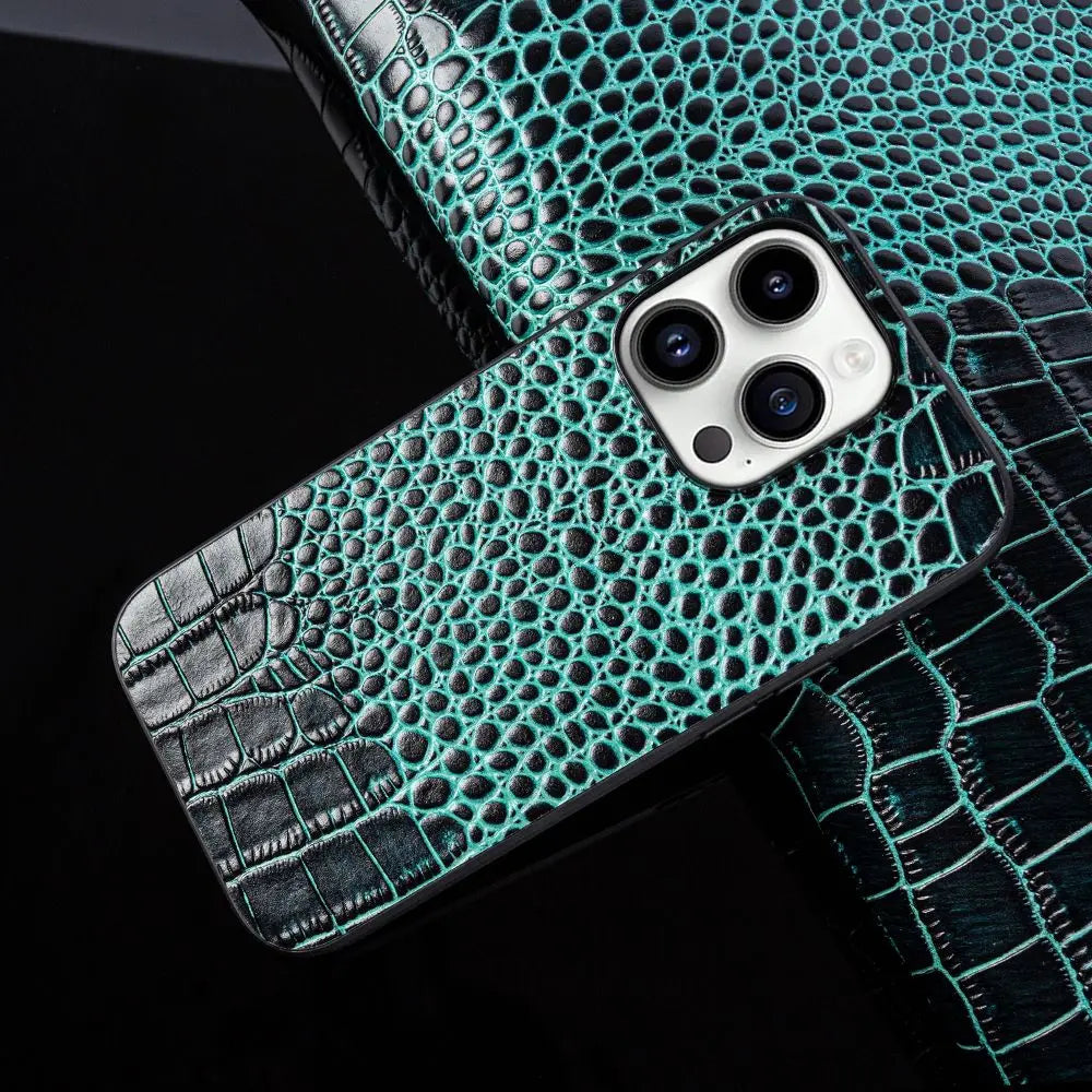 Crocodile Genuine Leather iPhone Case - DealJustDeal