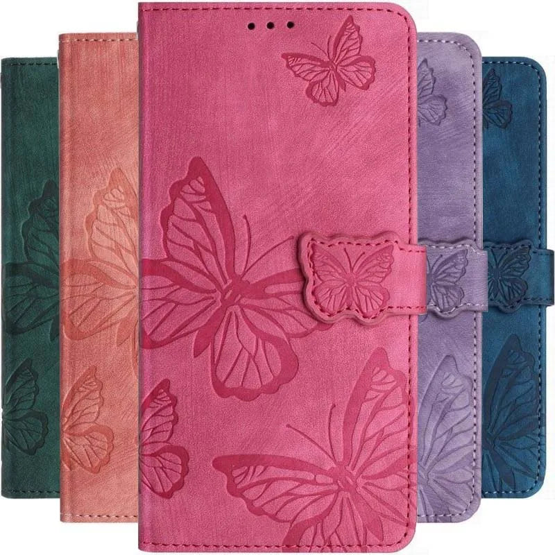 3D Cute Butterfly Card Slot Protective Wallet iPhone Case - DealJustDeal