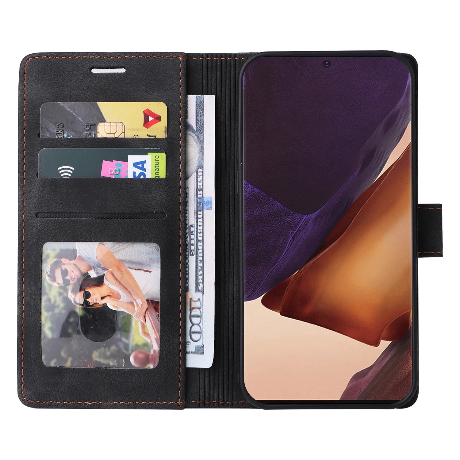 Wallet Card Slots Flip Leather Galaxy A and Note Case - DealJustDeal