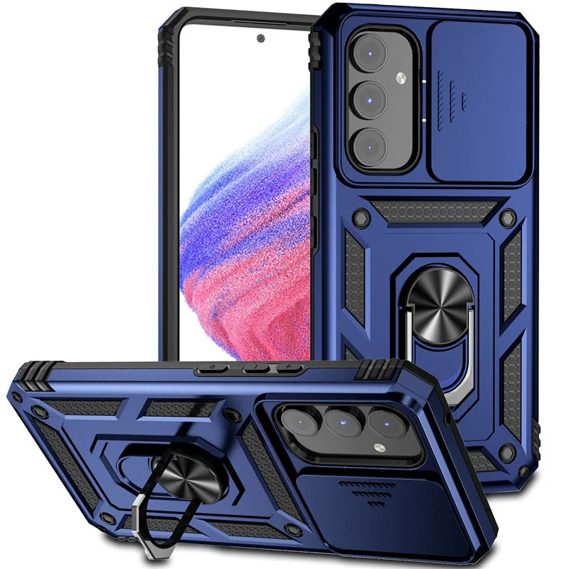 Magnet Holder Ring Slide Camera Protective Armor Galaxy A Case - DealJustDeal