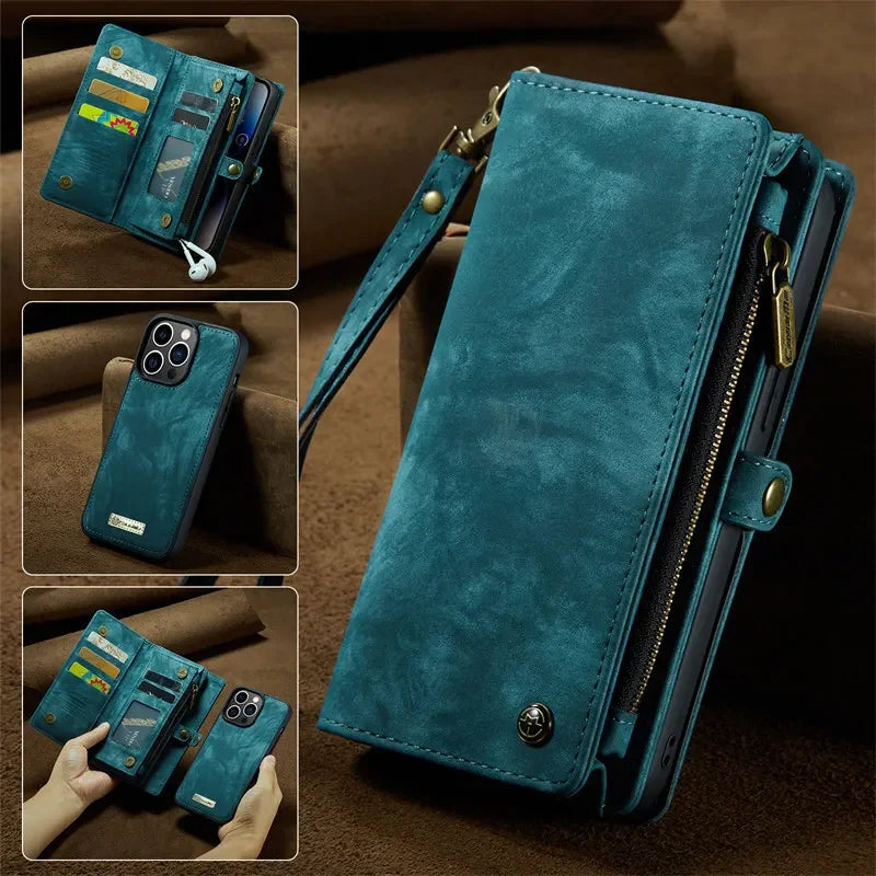 Flip Wallet Leather iPhone Case - DealJustDeal