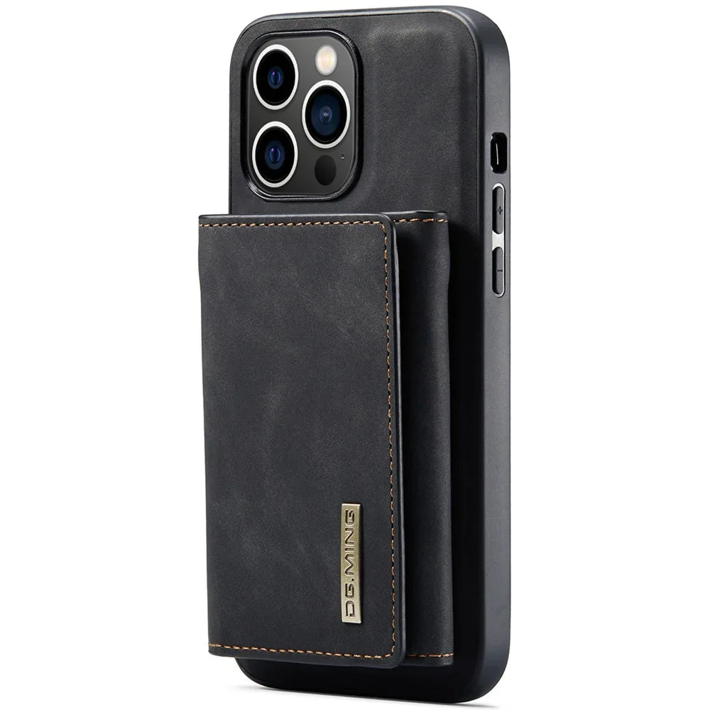 Retro Flip Magnetic Detachable Leather iPhone Case - DealJustDeal