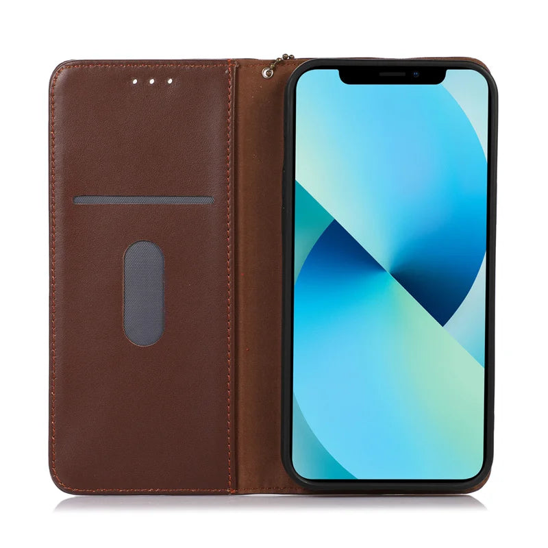 Flip Wallet Stand Genuine Leather Galaxy S Case - DealJustDeal