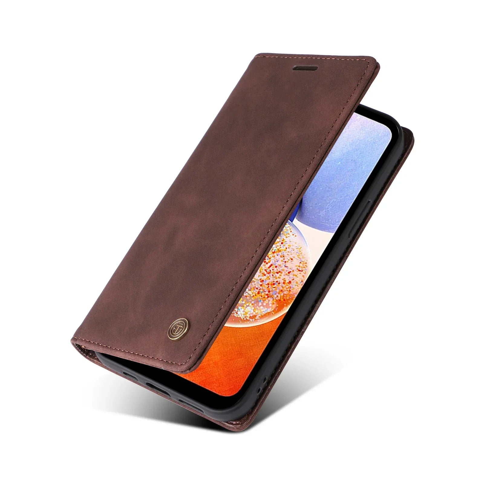 Flip Book Leather Wallet Galaxy A Case - DealJustDeal