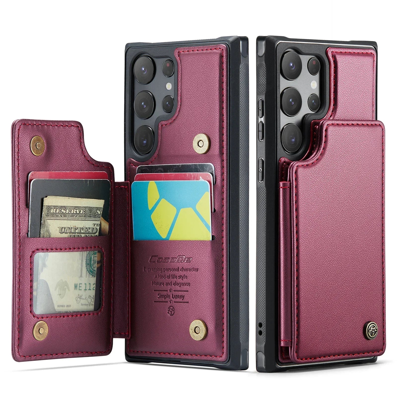 Cards Slot Wallet Leather Galaxy A Case - DealJustDeal