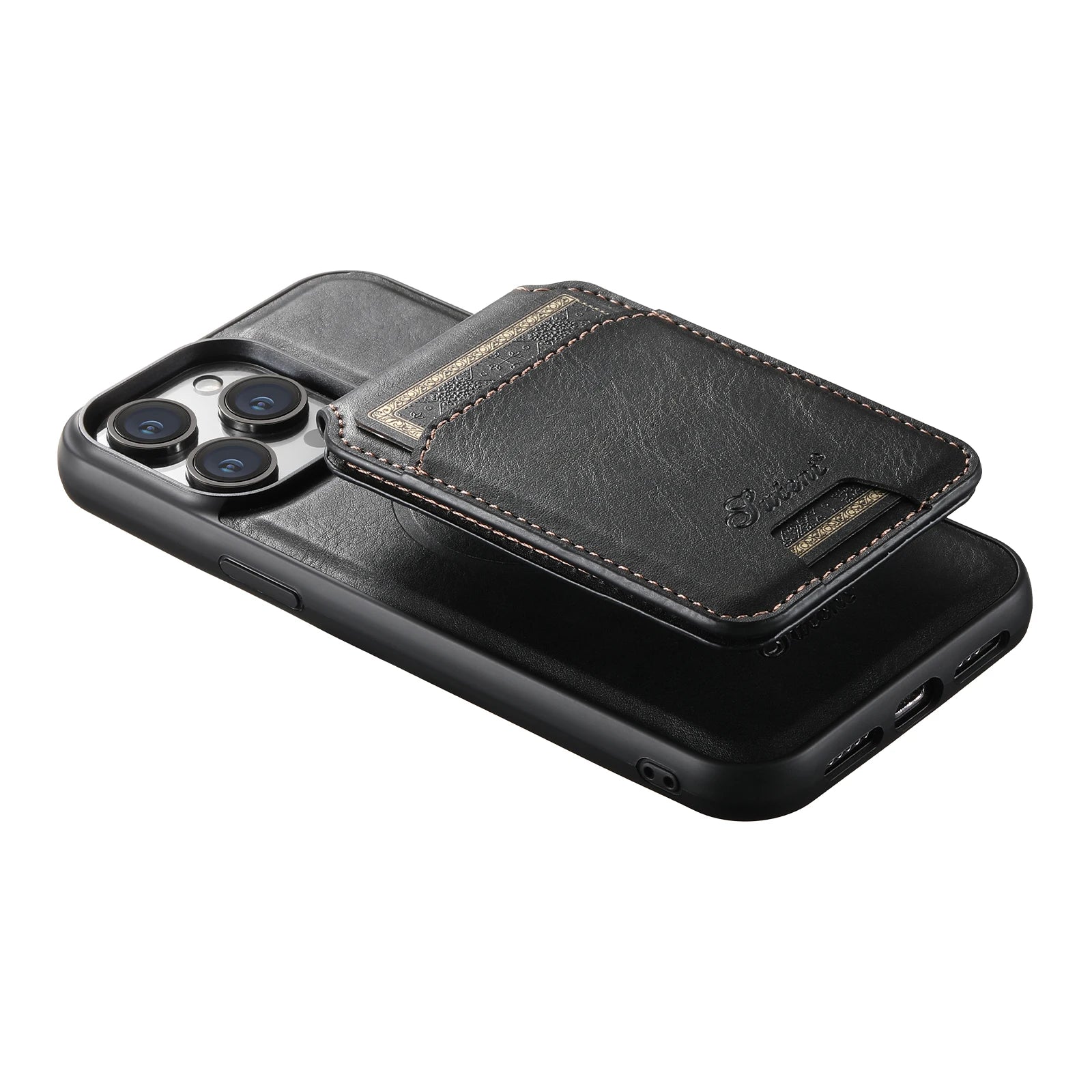 2 In 1 Function Card Bag Magnetic iPhone Case - DealJustDeal