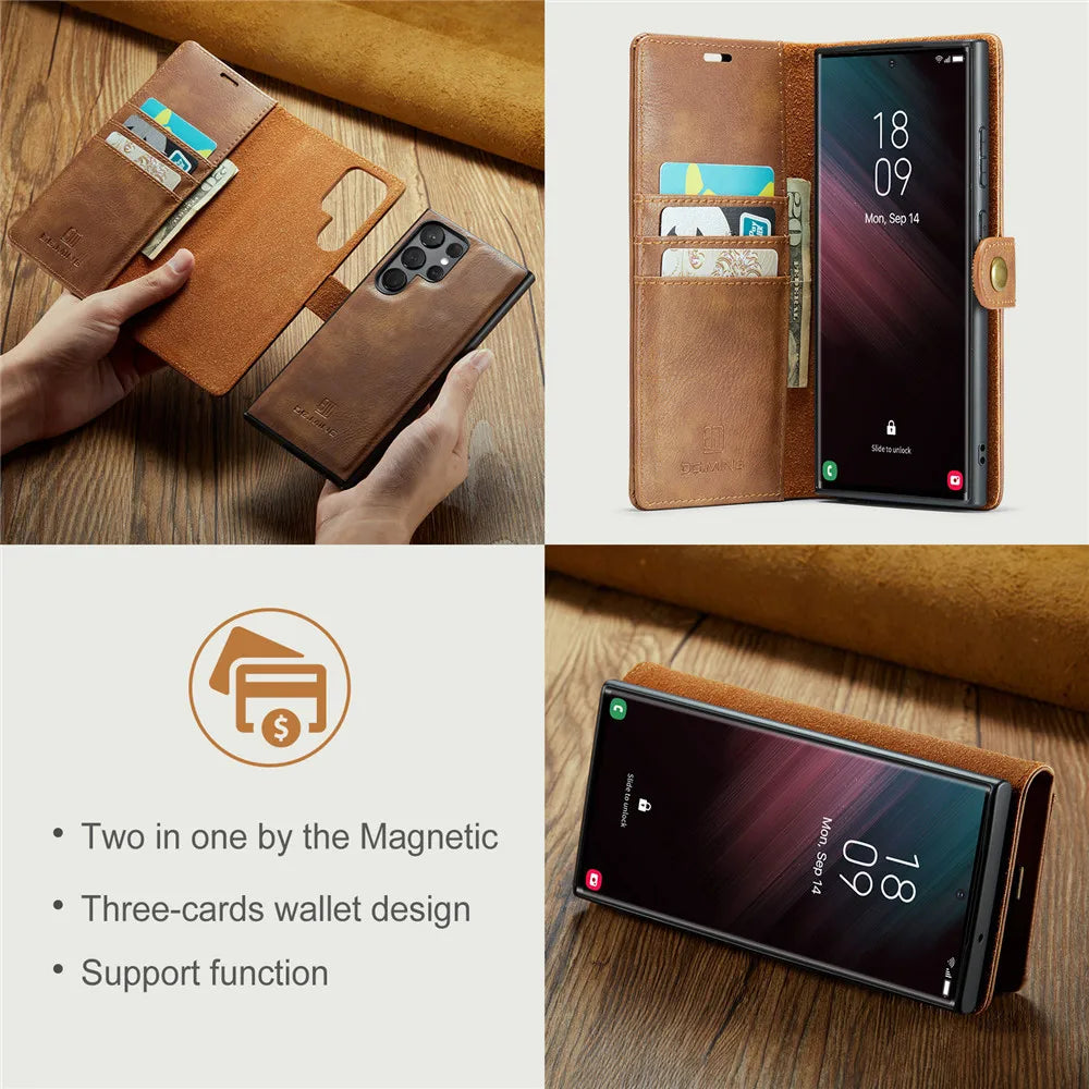 Detachable Magnetic Leather Galaxy Note and S Case - DealJustDeal