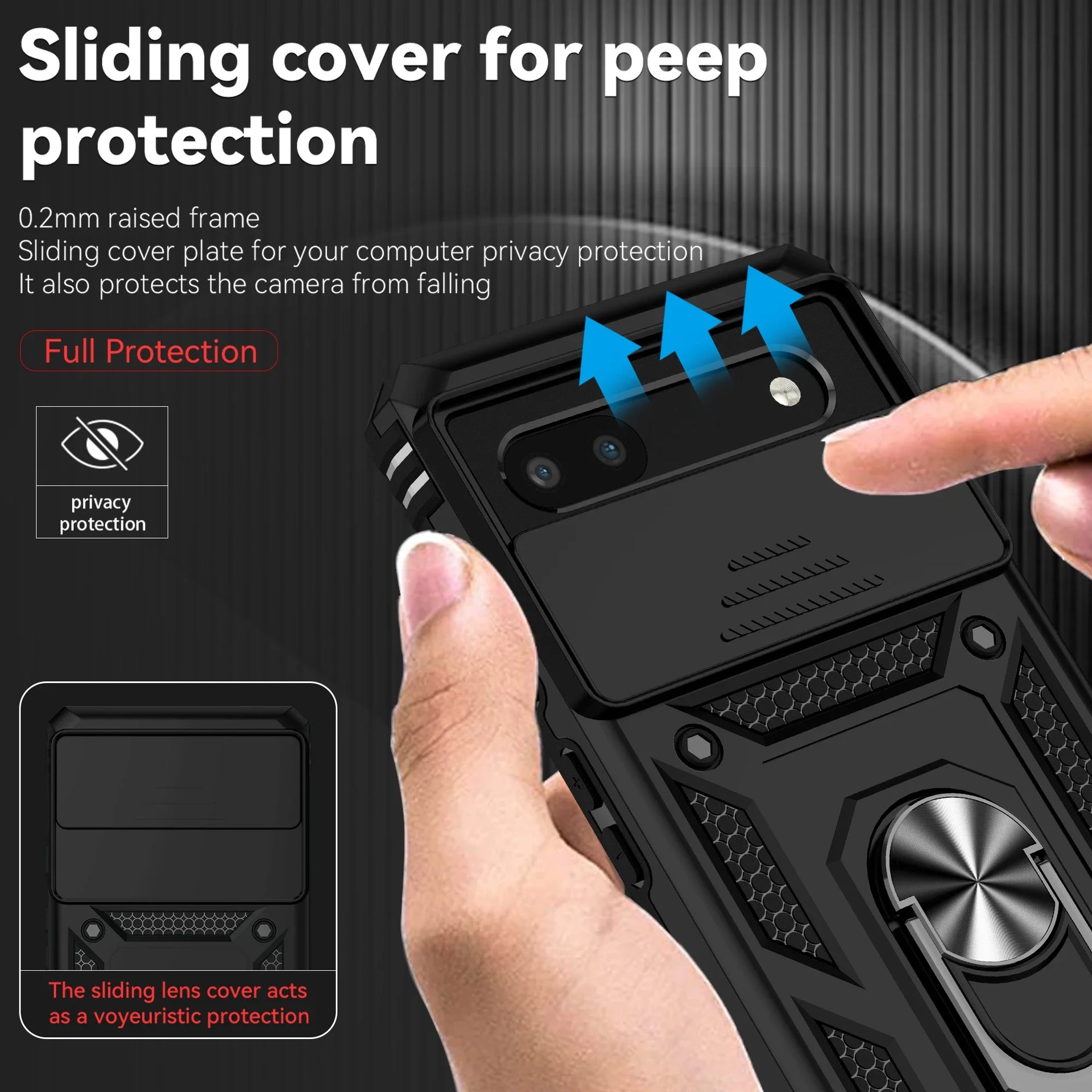 Military Slide Push Window Shockproof Google Case - DealJustDeal