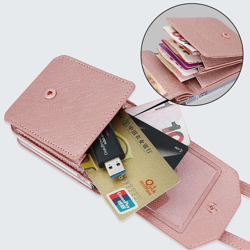 Cards Slot Holder PU Wallet Lanyard Leather Galaxy Z Flip Case - DealJustDeal