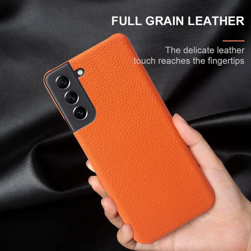 Litchi pattern Genuine Leather Galaxy S Case - DealJustDeal