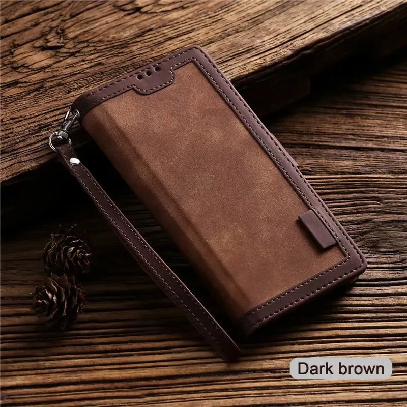 Retro Wallet Flip Leather iPhone Case - DealJustDeal