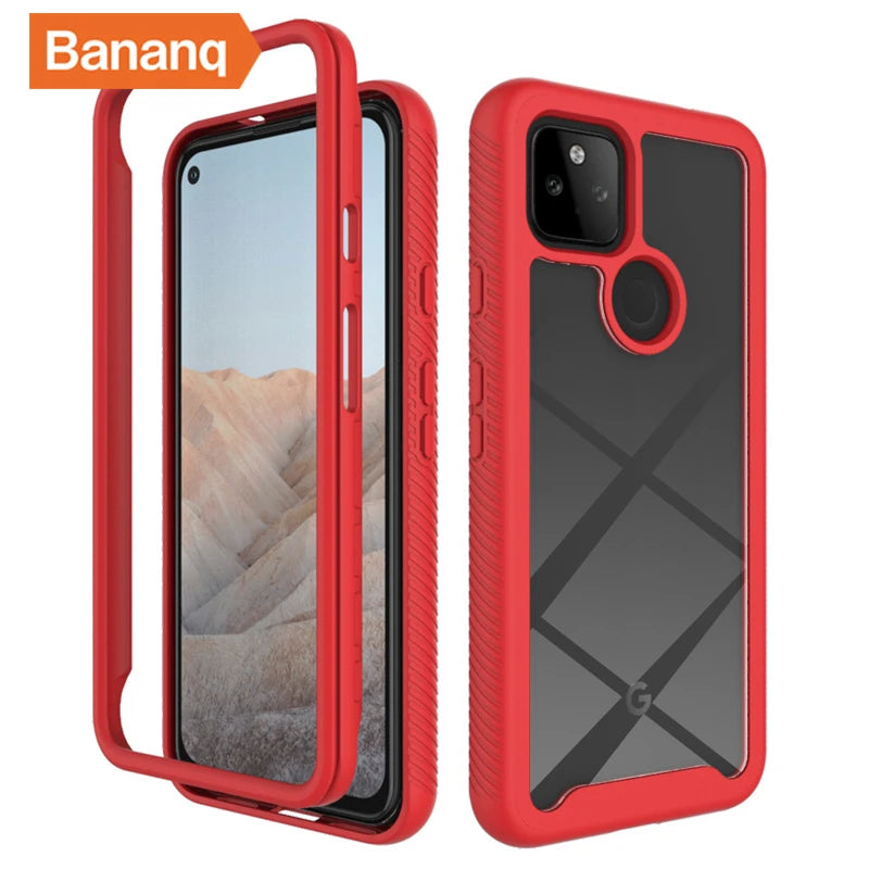 Soft Frame Transparent Hybrid Rugged Armor Silicone Google Case - DealJustDeal