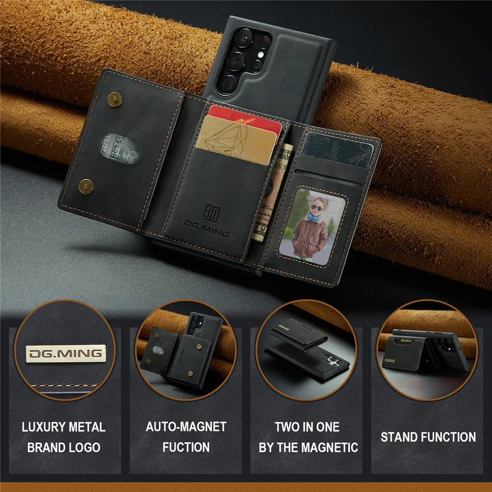 2 in 1 Detachable Magnetic Leather Galaxy S and Note Case - DealJustDeal