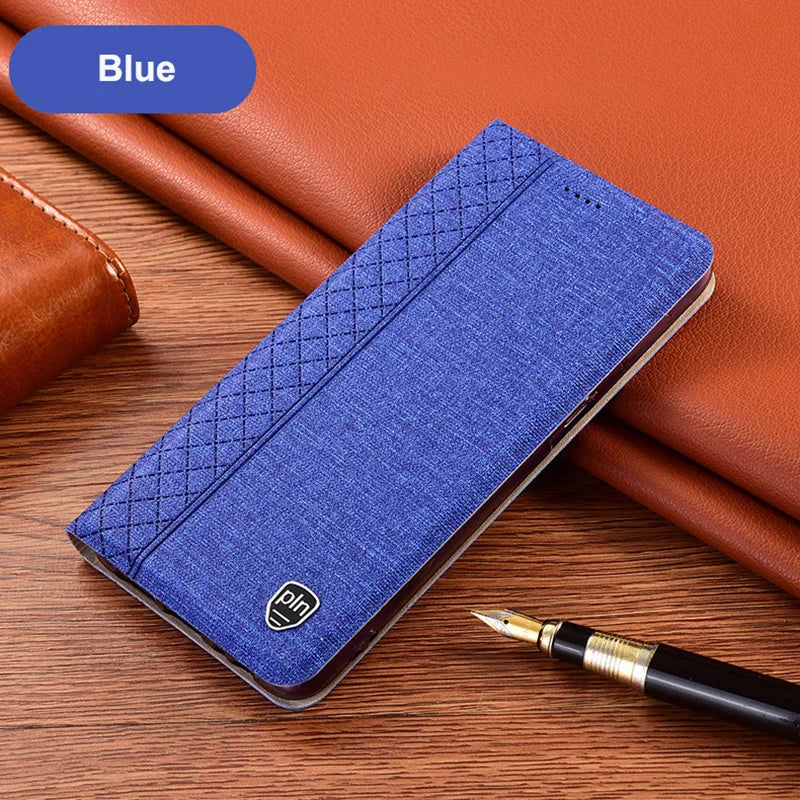 Magnetic Flip Cloth Leather Google Case - DealJustDeal