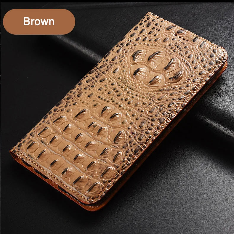 Crocodile Back Veins Genuine Leather Galaxy S Case - DealJustDeal