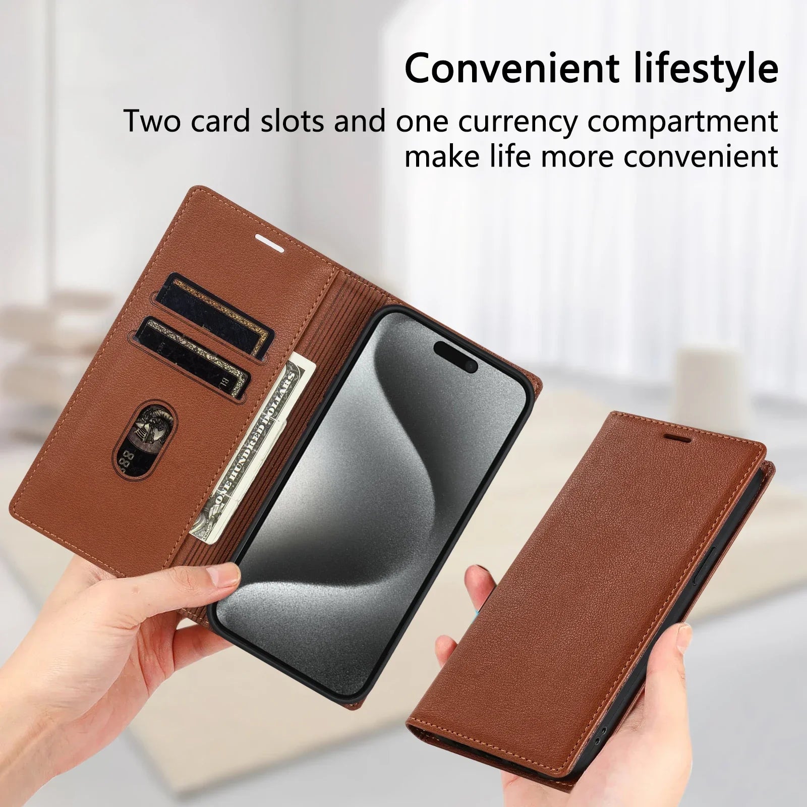 Magnetic Flip Wallet Leather Galaxy A Case - DealJustDeal