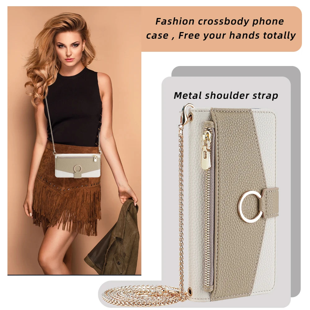 Crossbody Leather Wallet Google Case - DealJustDeal