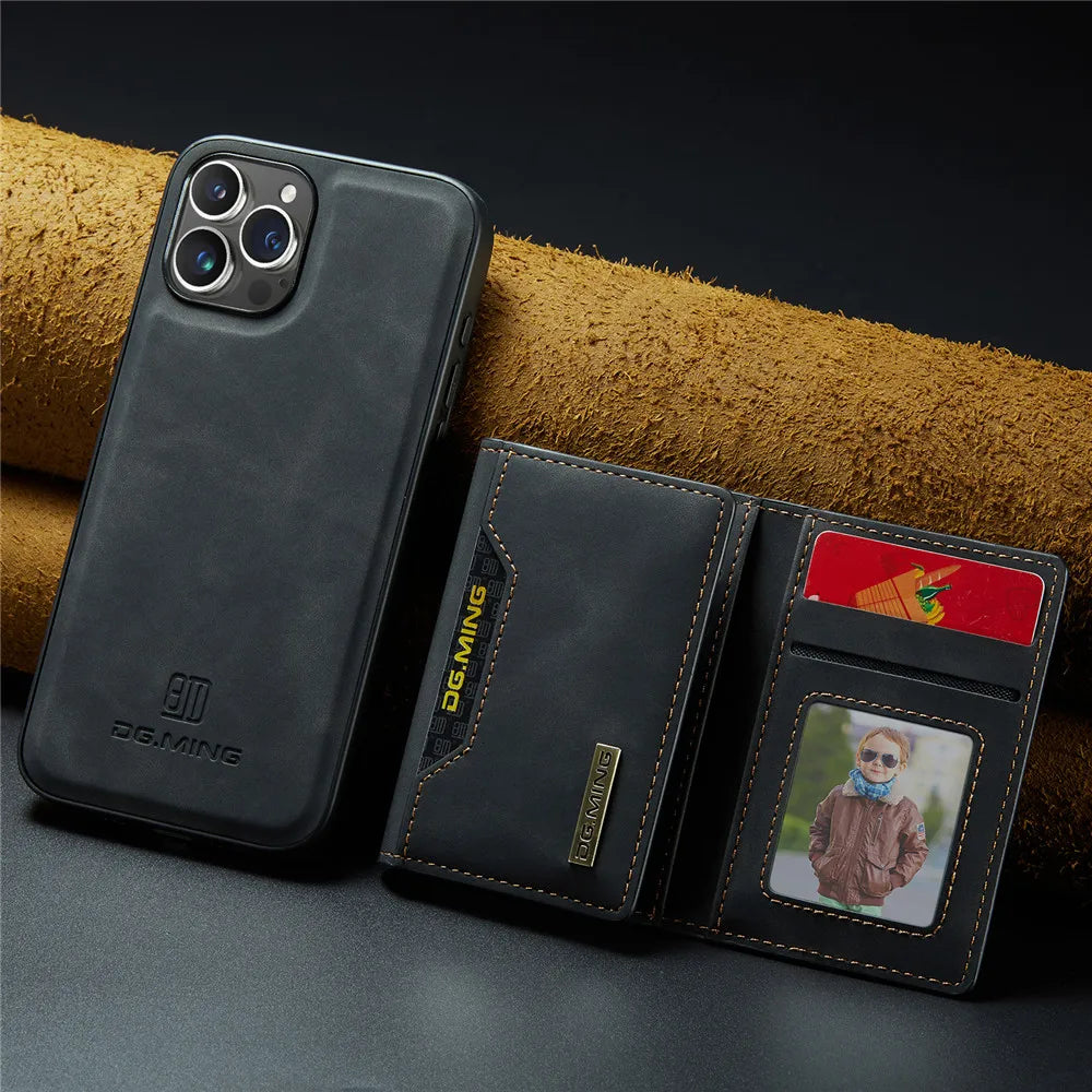 2 In 1 Detachable Magnetic Leather iPhone Case - DealJustDeal