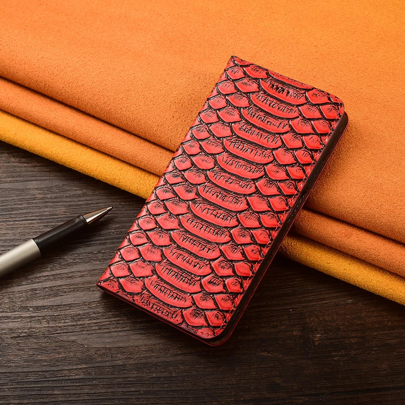 Python Skin Magnet Genuine Leather Galaxy S Case - DealJustDeal