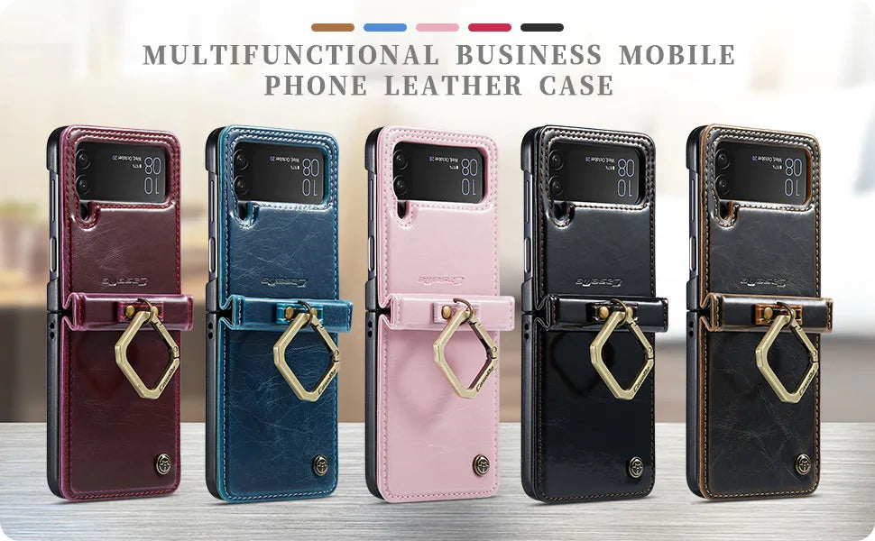 Hinge Protective Leather Galaxy Z Flip Case - DealJustDeal