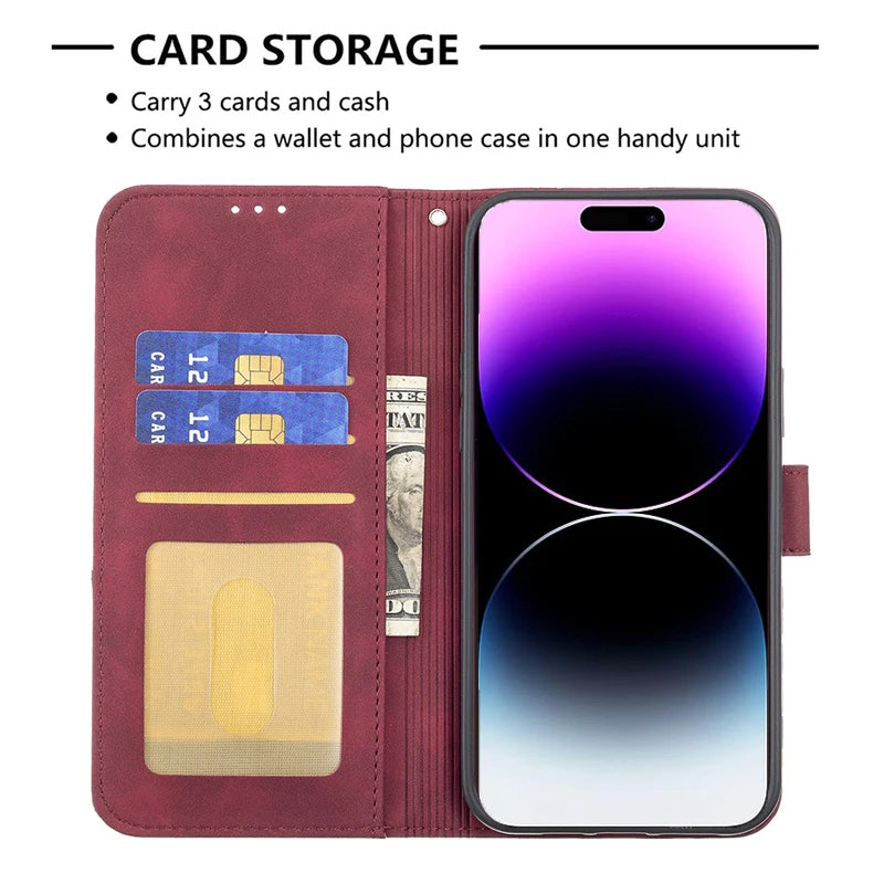 Wallet Magnetic Flip Shockproof Leather iPhone Case - DealJustDeal