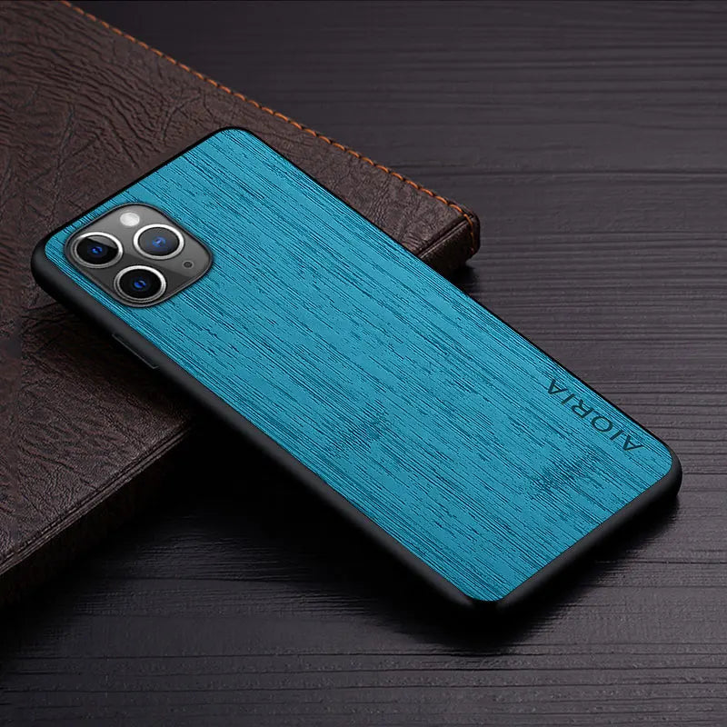 bamboo wood pattern Leather iPhone case - DealJustDeal