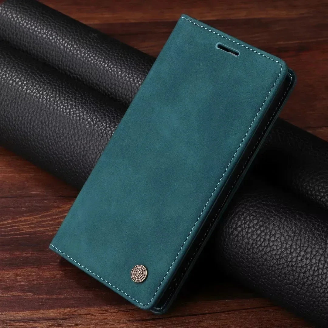 Flip Book Leather Wallet Galaxy A Case - DealJustDeal