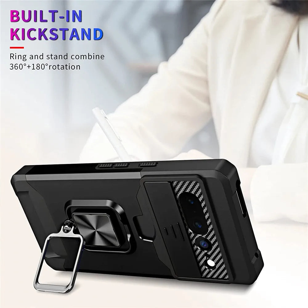 Ring Holder TPU Card Slot Armor Google Case - DealJustDeal