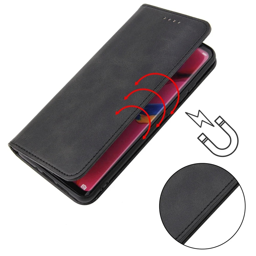 Magnetic Leather Flip iPhone Case - DealJustDeal