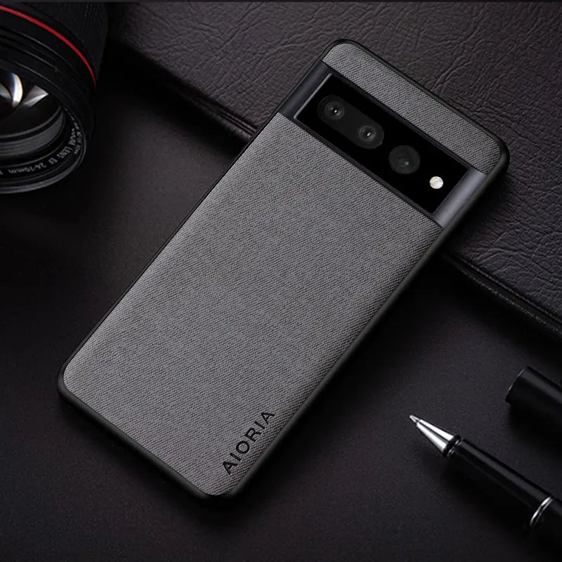 Textile Leather google Case - DealJustDeal