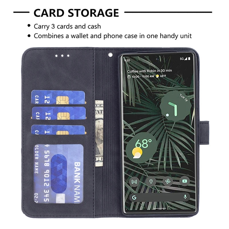 Anti-falling Wallet Magnetic Flip Leather Google Case - DealJustDeal