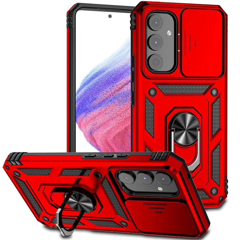 Magnet Holder Ring Slide Camera Protective Armor Galaxy A Case - DealJustDeal