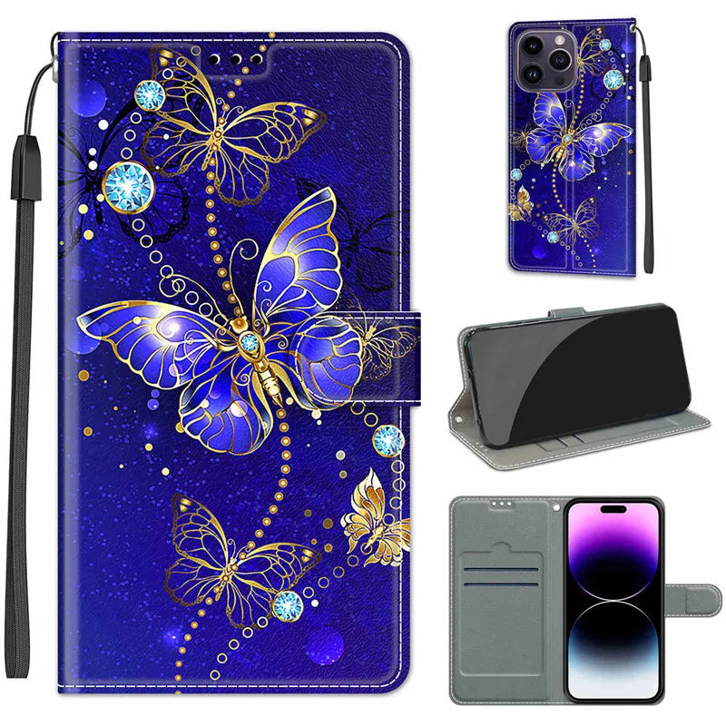 Wallet Stand Book Flip Leather Galaxy A Case - DealJustDeal