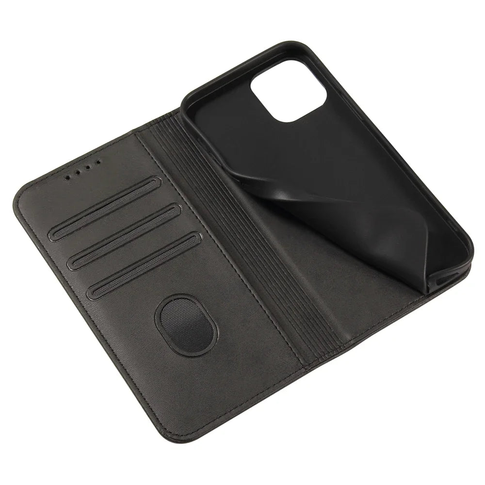 Magnetic Leather Flip iPhone Case - DealJustDeal