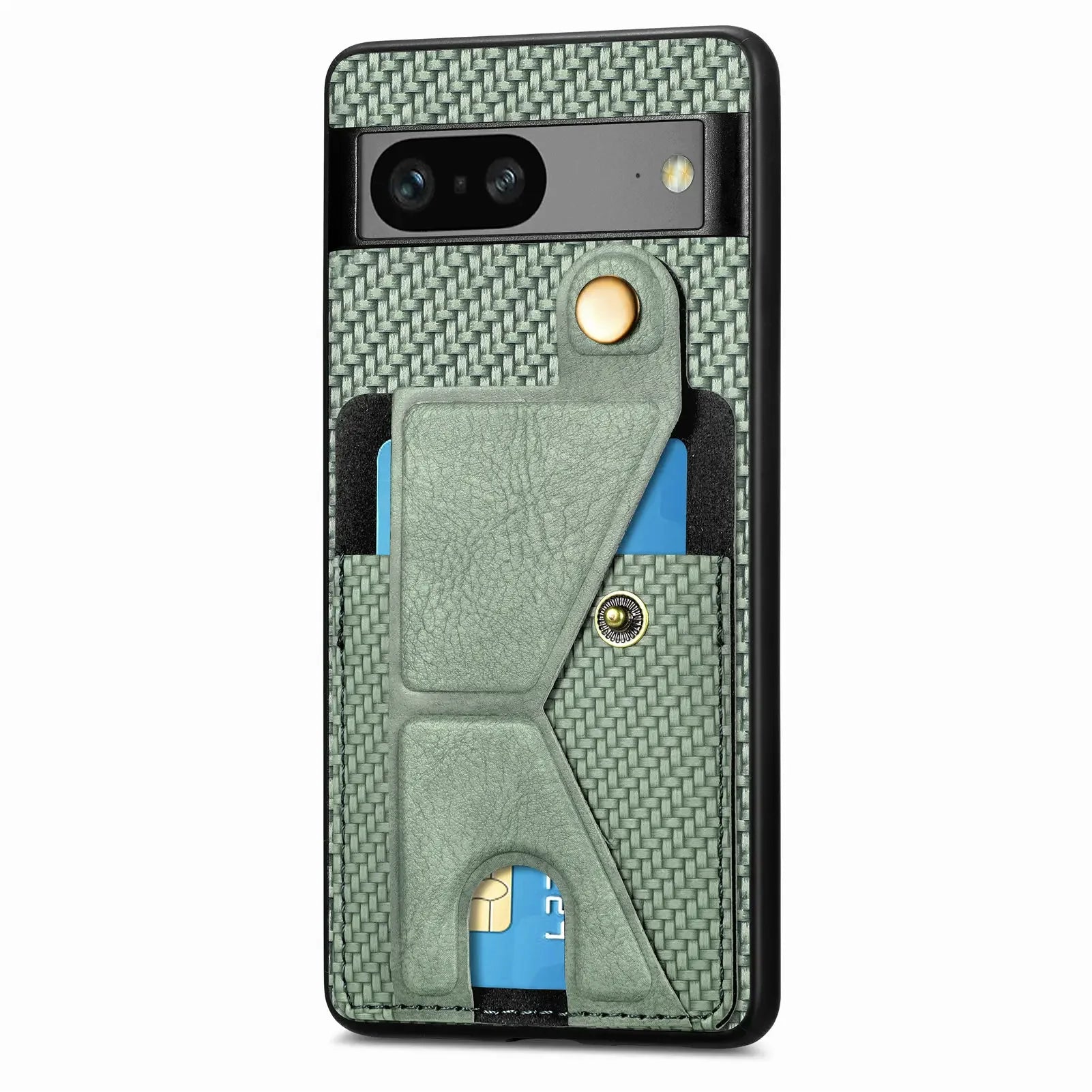 Carbon Fiber pattern Flip Stand Magnetic Wallet Google Case - DealJustDeal