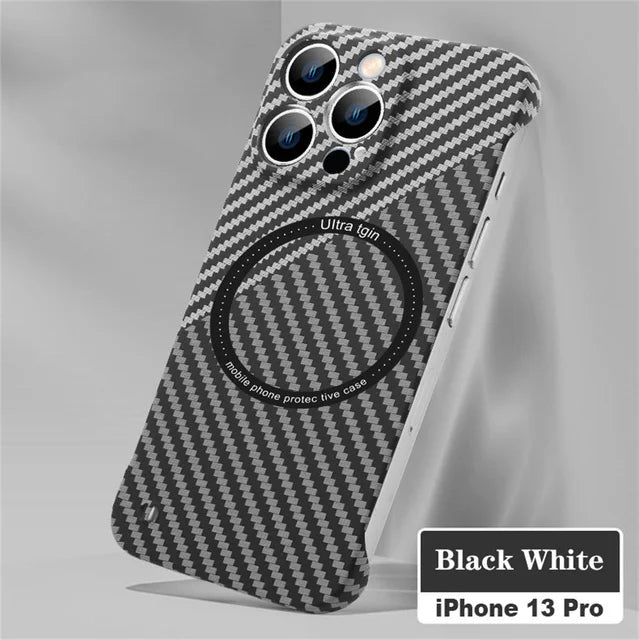 Ultra Thin For Magsafe Magnetic Carbon Fiber Frameless iPhone Case - DealJustDeal