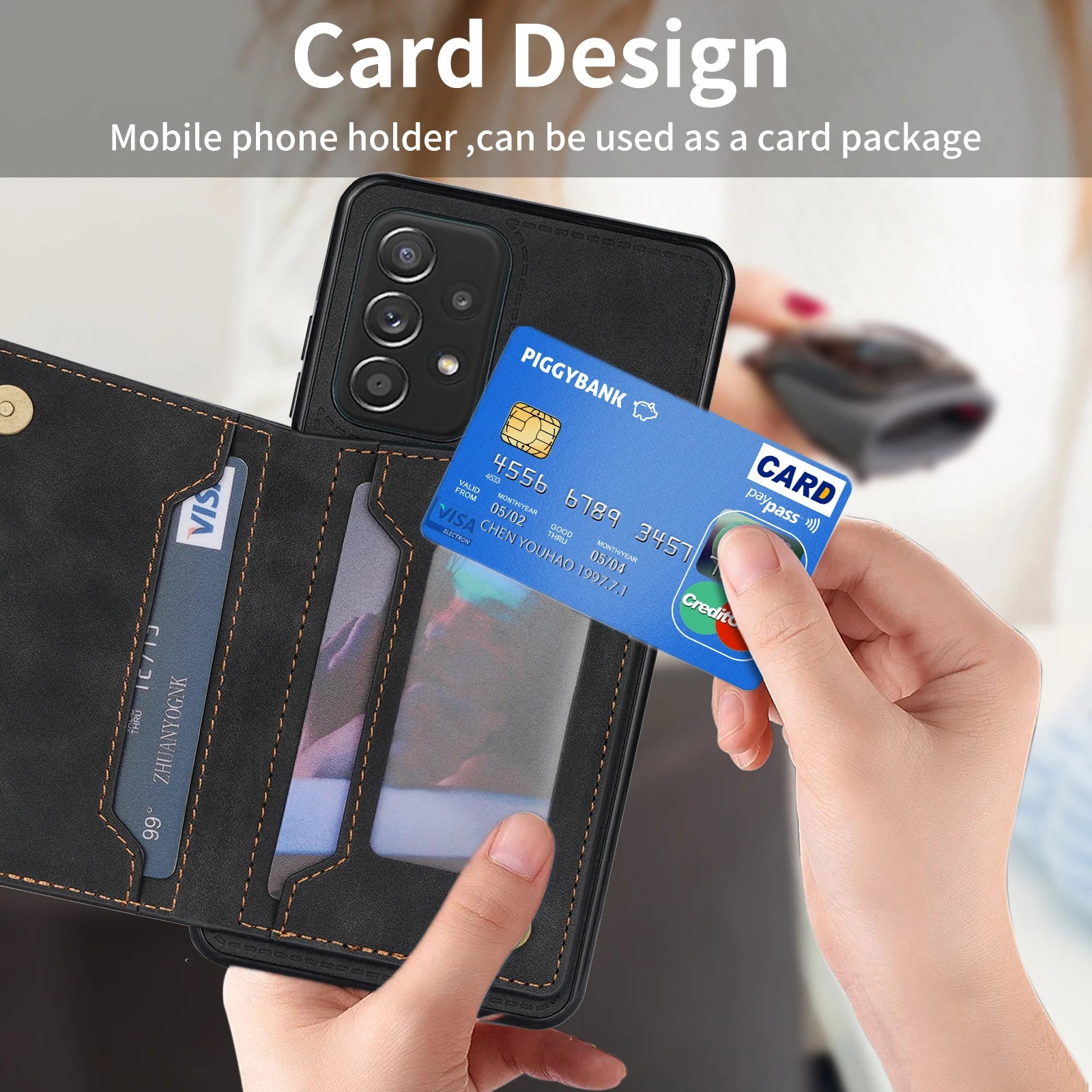 Wallet Flip Card Slot Holder Galaxy S Case - DealJustDeal