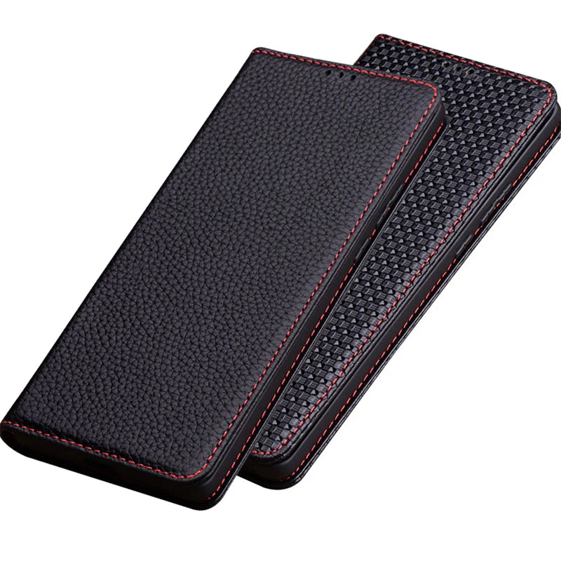 Magnetic Kickstand Natural Leather Booklet Google Case - DealJustDeal