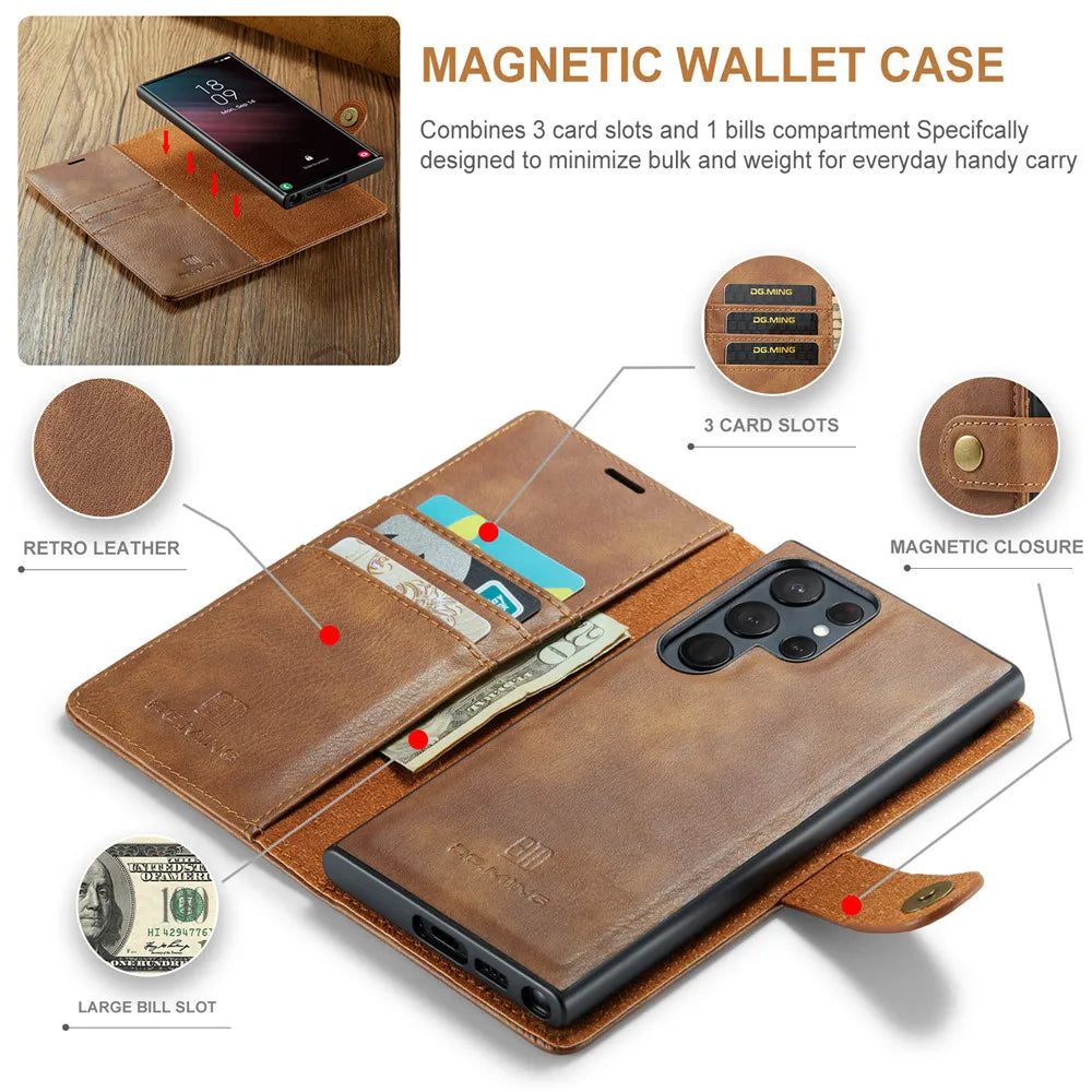 Detachable Magnetic Leather Galaxy Note and S Case - DealJustDeal